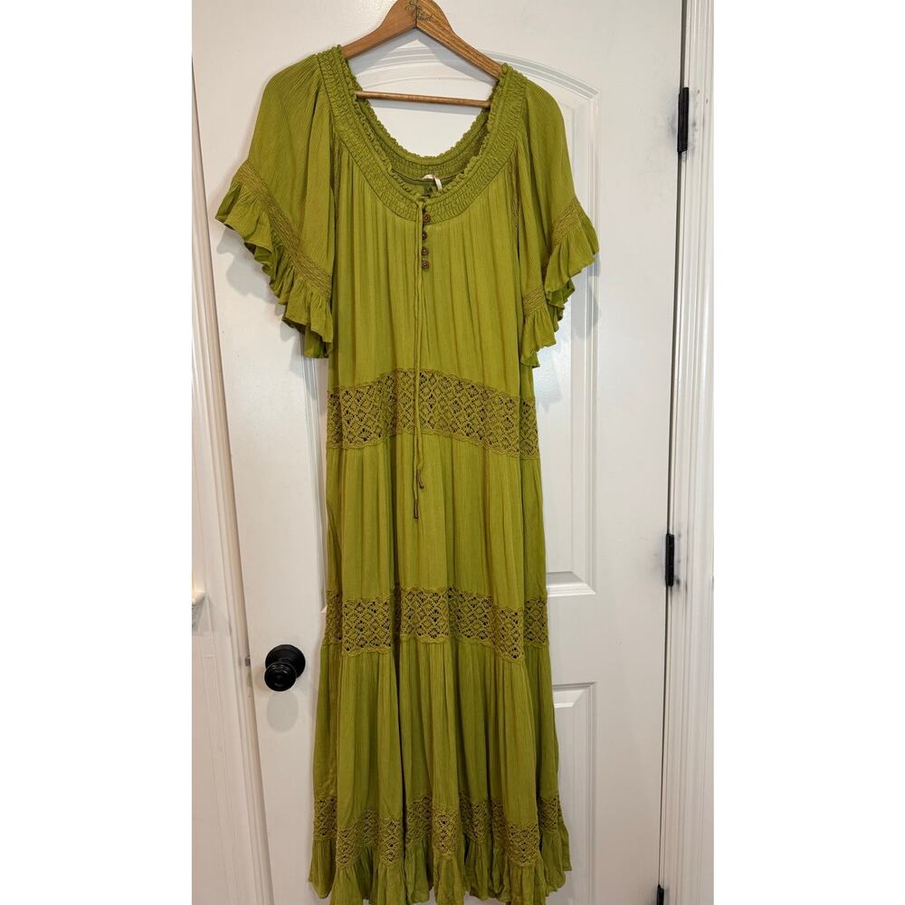 Free People Boho Chartreuse Maxi Dress - Picture 5 of 11